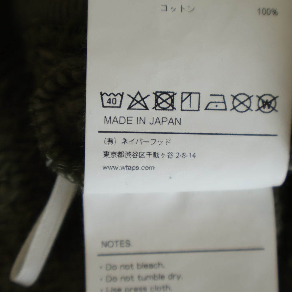 WTAPS(ダブルタップス) 22AW AII 02/SWEATER/COTTON.WUT ロゴ クルーネックスウェットトレーナー グリーン 222ATDT-CSM19