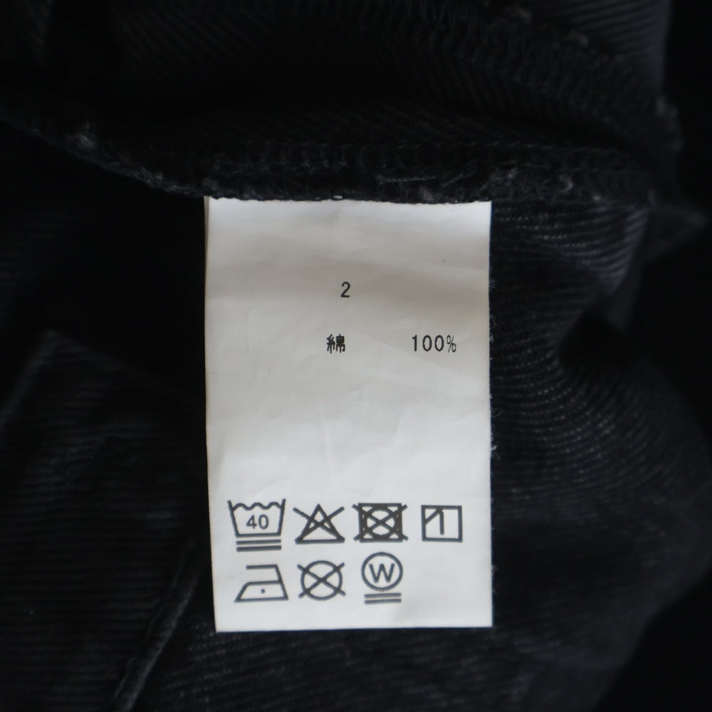 FILTH(フィルス) Front zip buggy Denim shorts フロントジップデニムバギーショーツ ブラック FL253PL01
