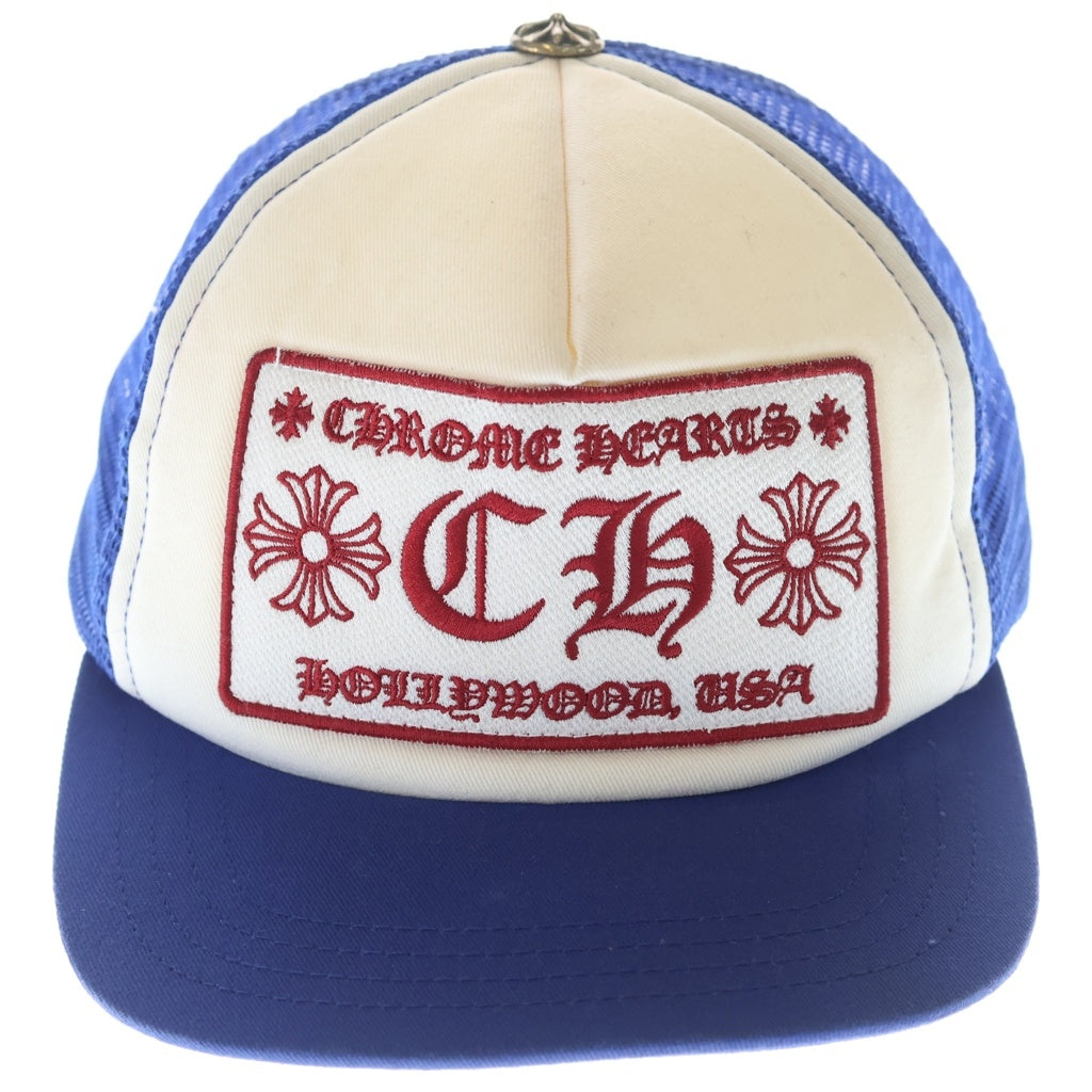 CHROME HEARTS(クロムハーツ) TRUCKER CAP CH刺繍 メッシュトラッカーキャップ 帽子 ブルー/レッド/ホワイト