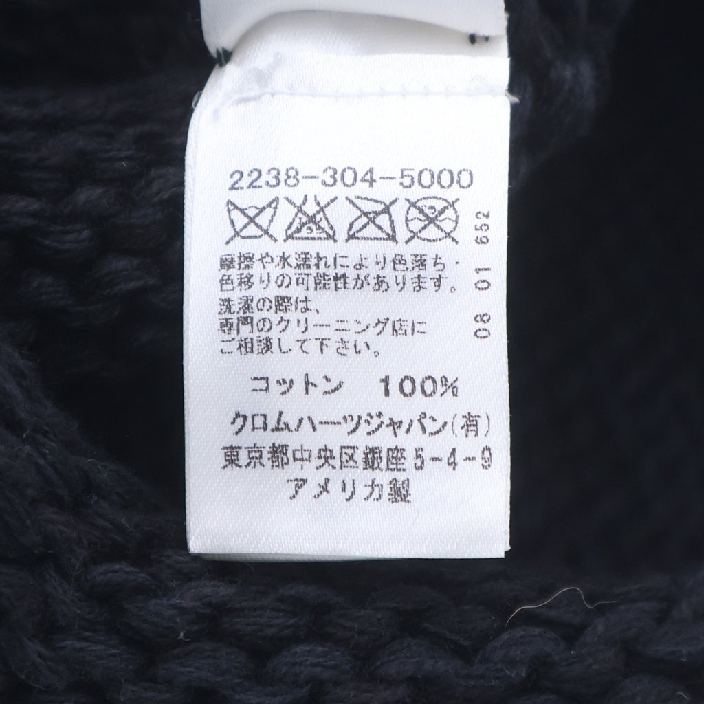 CHROME HEARTS(クロムハーツ) BEANIE CASH CROSS PATCH クロスパッチ付き カシミアビーニー ニット帽 ブラック