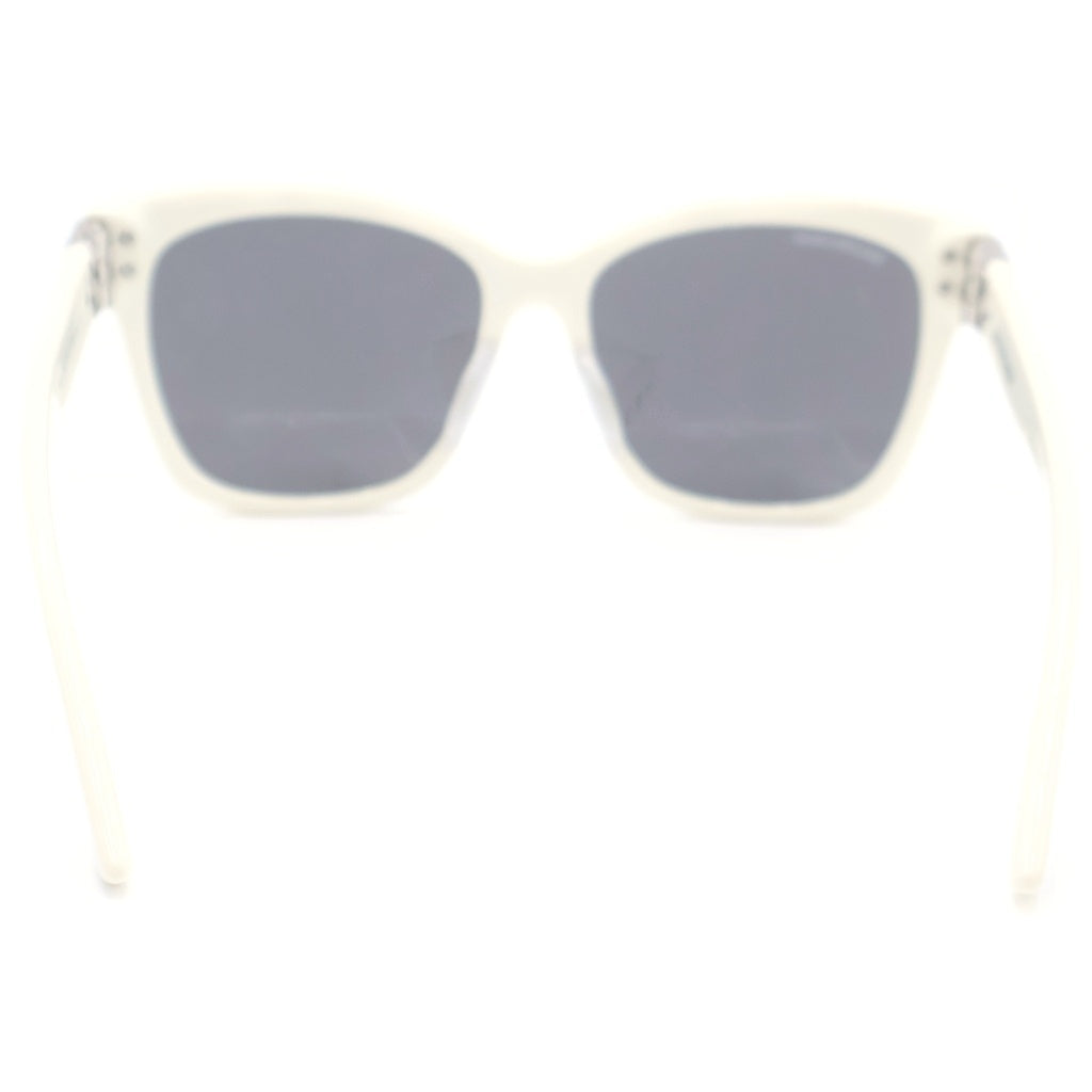 BALENCIAGA(バレンシアガ) Dynasty Eyewear スクエアフレーム サングラス ホワイト/シルバー