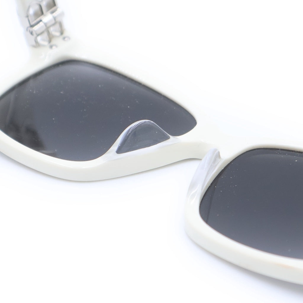 BALENCIAGA(バレンシアガ) Dynasty Eyewear スクエアフレーム サングラス ホワイト/シルバー
