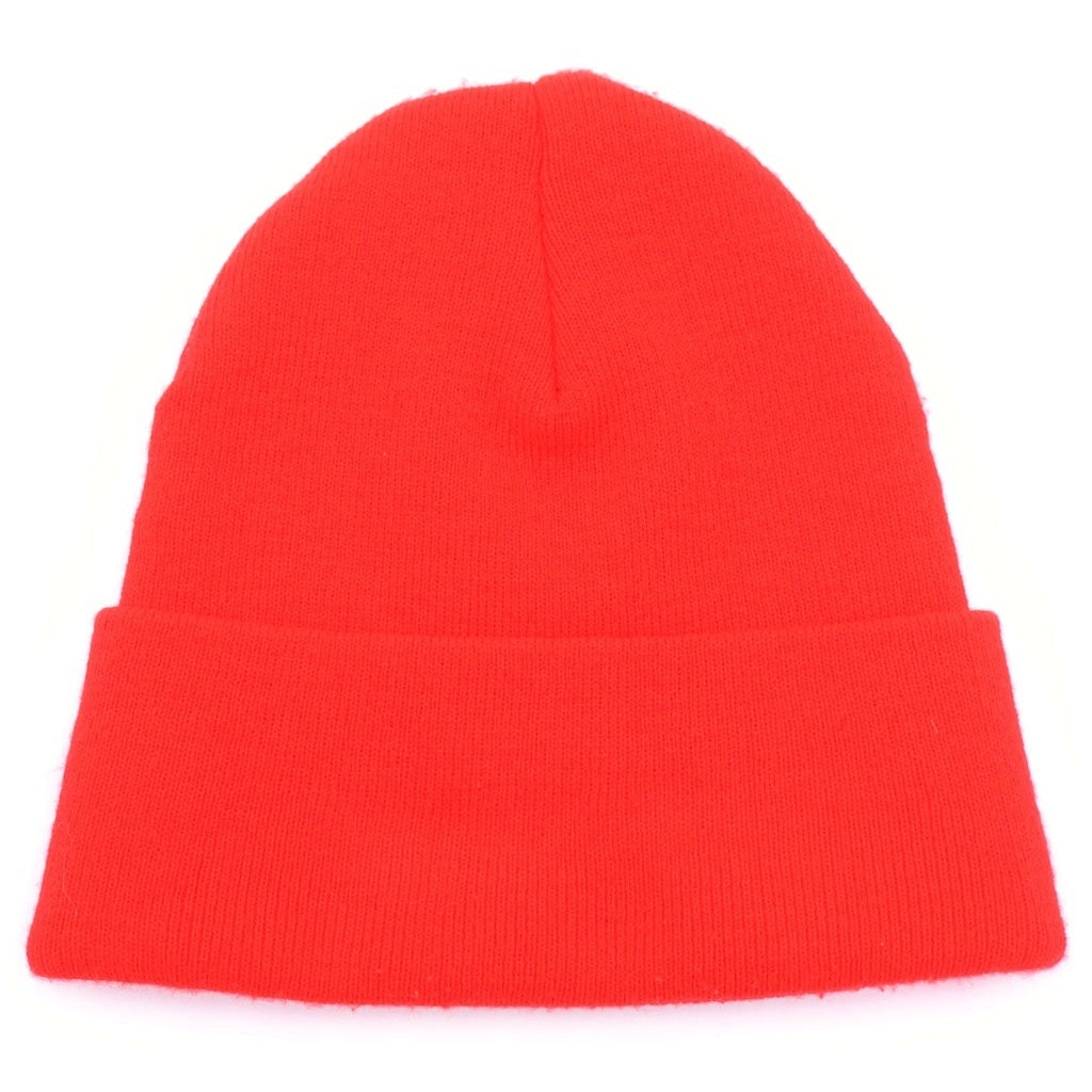 CHROME HEARTS(クロムハーツ) WATCH CAP ワッチキャップ ロゴ刺繍ビーニー ニット帽 帽子 レッド