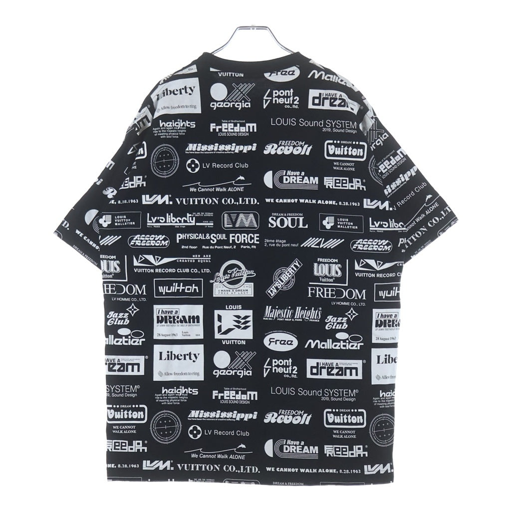 LOUIS VUITTON(ルイヴィトン) 19AW All Over Logo Tee RM192M NPG HHY20W オール オーバー ロゴ クルーネック半袖Tシャツカットソー ブラック