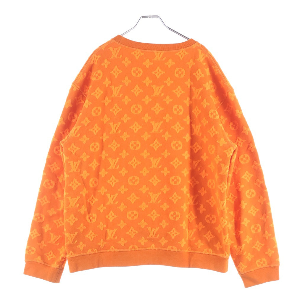 LOUIS VUITTON(ルイヴィトン) 19AW Full Monogram Jacquard Crewneck Knit Sweater RM192M NPN HHY14W フルモノグラムジャカードクルーネックニットセーター オレンジ