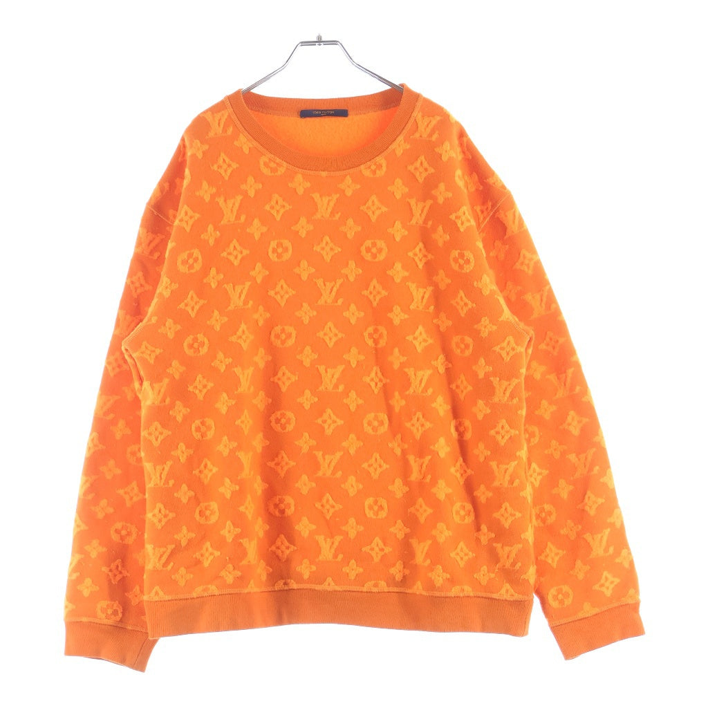 LOUIS VUITTON(ルイヴィトン) 19AW Full Monogram Jacquard Crewneck Knit Sweater RM192M NPN HHY14W フルモノグラムジャカードクルーネックニットセーター オレンジ