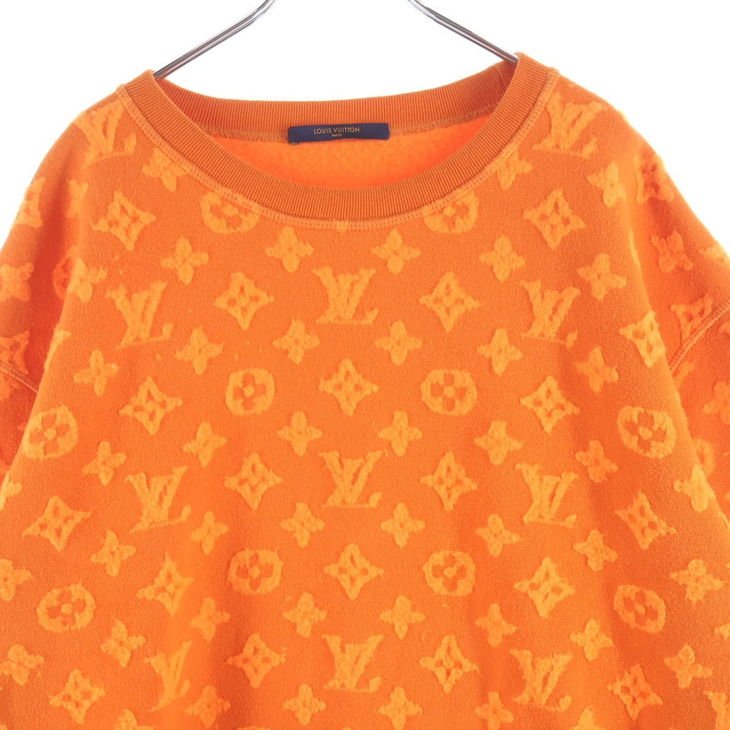 LOUIS VUITTON(ルイヴィトン) 19AW Full Monogram Jacquard Crewneck Knit Sweater RM192M NPN HHY14W フルモノグラムジャカードクルーネックニットセーター オレンジ