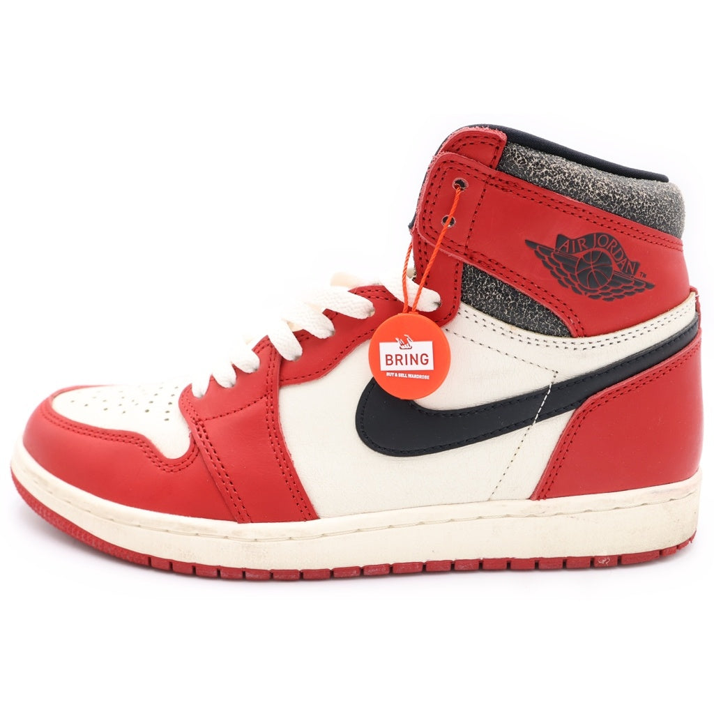 NIKE(ナイキ) AIR JORDAN 1 HIGH OG エアジョーダン1 ロスト&ファウンド シカゴ ハイカットスニーカー ホワイト/レッド US9.5/27.5cm DZ5485-612