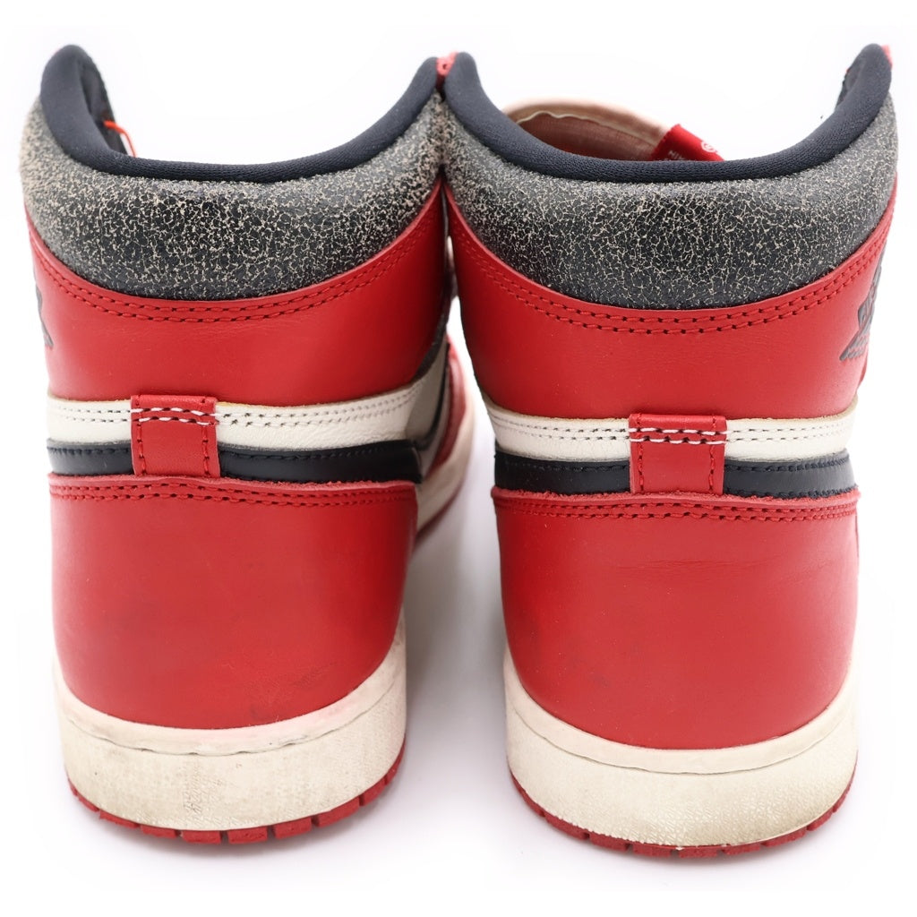 NIKE(ナイキ) AIR JORDAN 1 HIGH OG エアジョーダン1 ロスト&ファウンド シカゴ ハイカットスニーカー ホワイト/レッド US9.5/27.5cm DZ5485-612