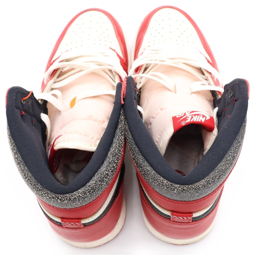 NIKE(ナイキ) AIR JORDAN 1 HIGH OG エアジョーダン1 ロスト&ファウンド シカゴ ハイカットスニーカー ホワイト/レッド US9.5/27.5cm DZ5485-612