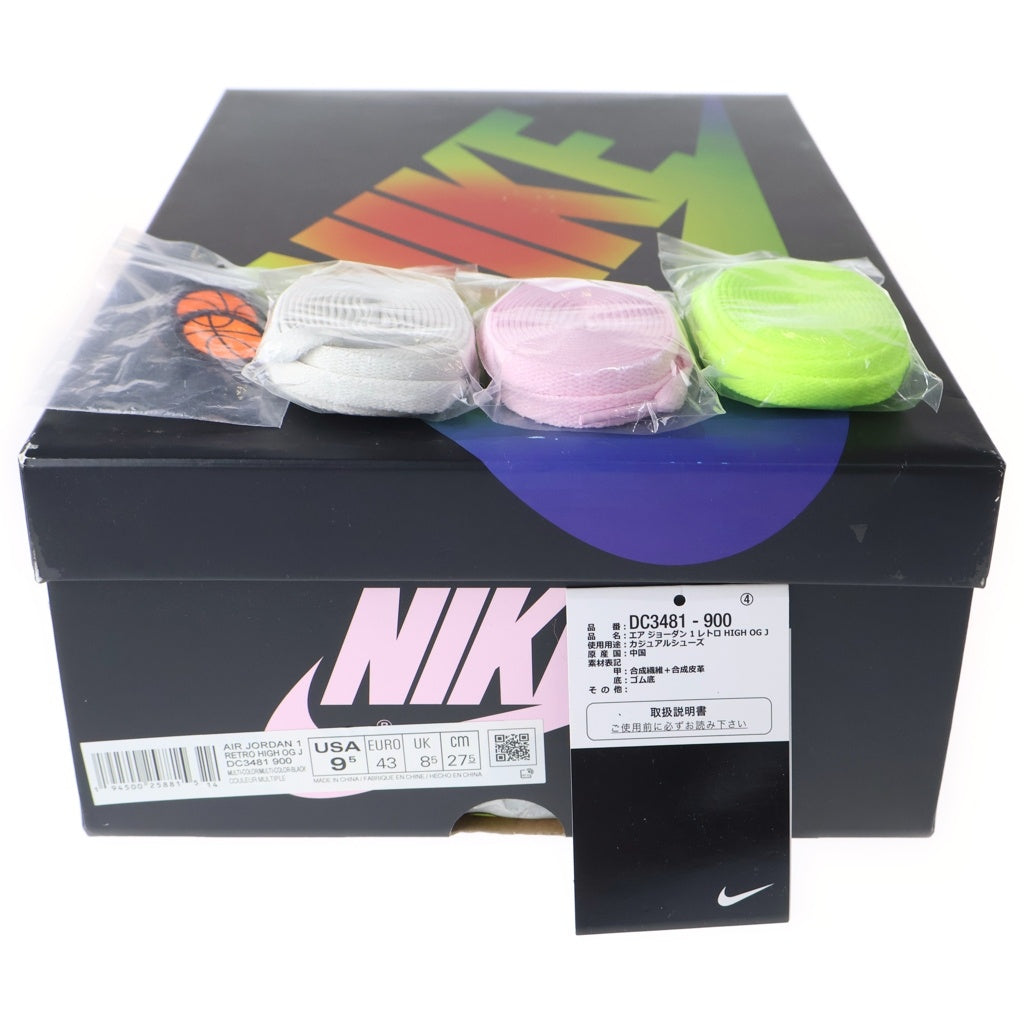 NIKE(ナイキ) ×J Balvin Air Jordan 1 High OG DC3481-900 J・バルヴィン エアジョーダン1 ハイ OG ハイカットスニーカー US9.5/27.5cm マルチ