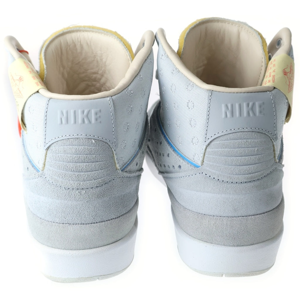 NIKE(ナイキ) ×UNION Air Jordan 2 RETRO SP RATTAN DN3802-200 ユニオン エアジョーダン 2 レトロ レーフォグ サイレンレッド ハイカットスニーカー グレー US9.5/27.5cm