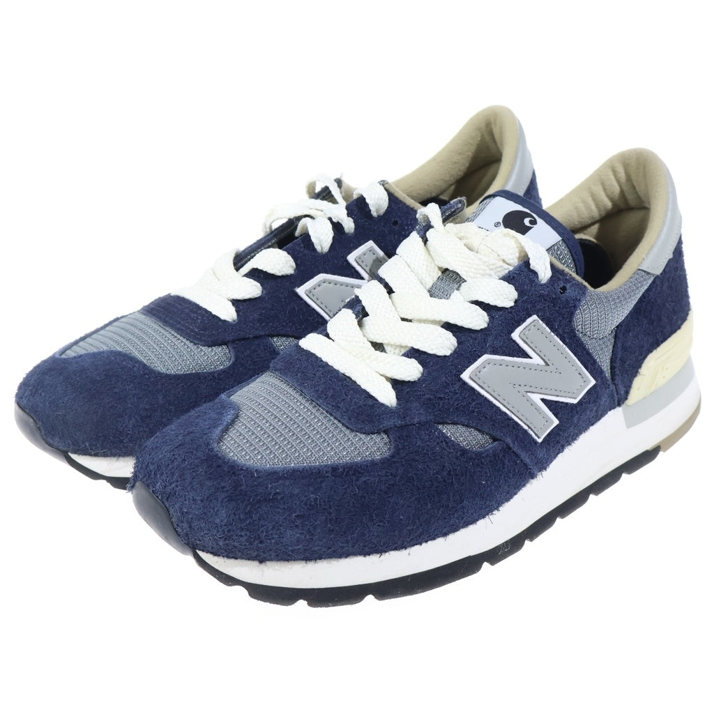 New Balance(ニューバランス) ×Carhartt WIP M990CH1 カーハート スエード メッシュローカットスニーカー ネイビー US9.5/27.5cm