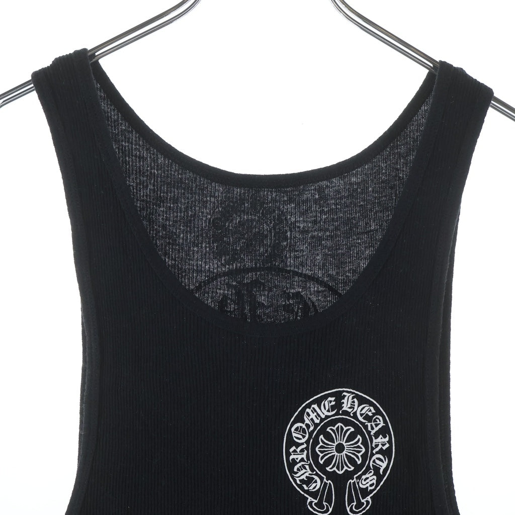 CHROME HEARTS(クロムハーツ) Back Horseshoe Print Tank Top バックホースシュープリント タンクトップ ブラック
