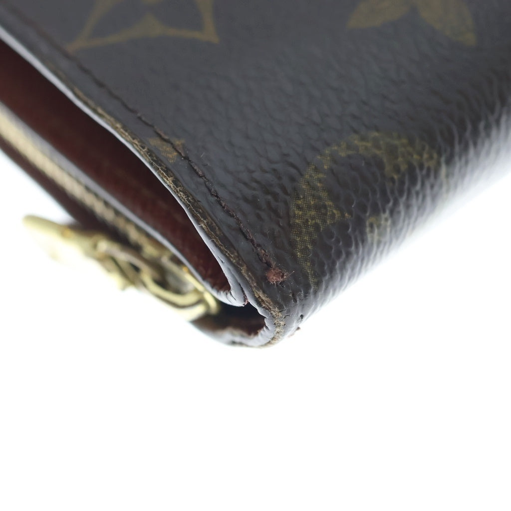 LOUIS VUITTON(ルイヴィトン) モノグラム コンパクト・ジップ 2つ折り財布 ファスナー PVC ブラウン M61667 レディース
