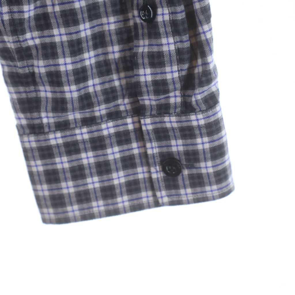 BALENCIAGA(バレンシアガ) 18SS オーバーサイズ 長袖コットンチェックシャツ ブラック/ブルー 534333 TBM16