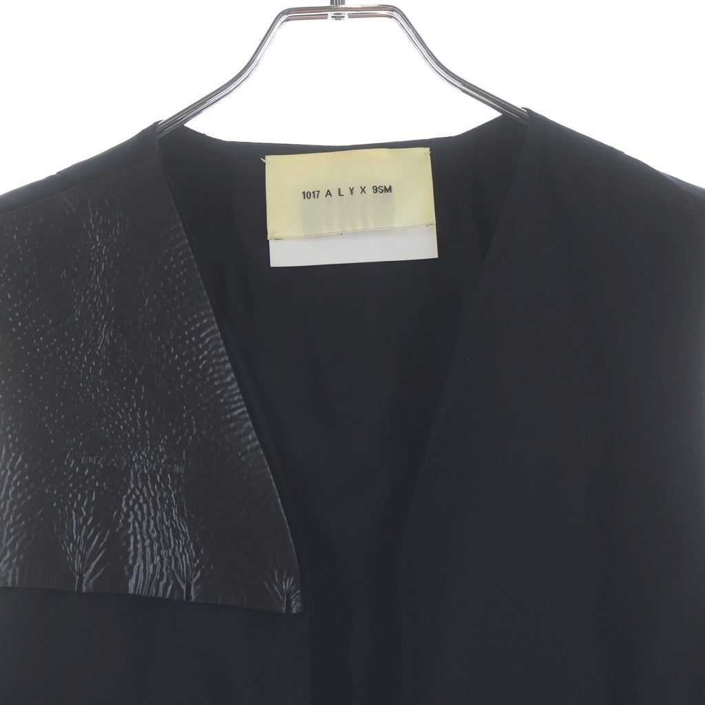 1017 ALYX 9SM(アリクス) 19SS Trooper Bracee Vest ラムレザー バックロゴ ナイロンベスト ブラック
