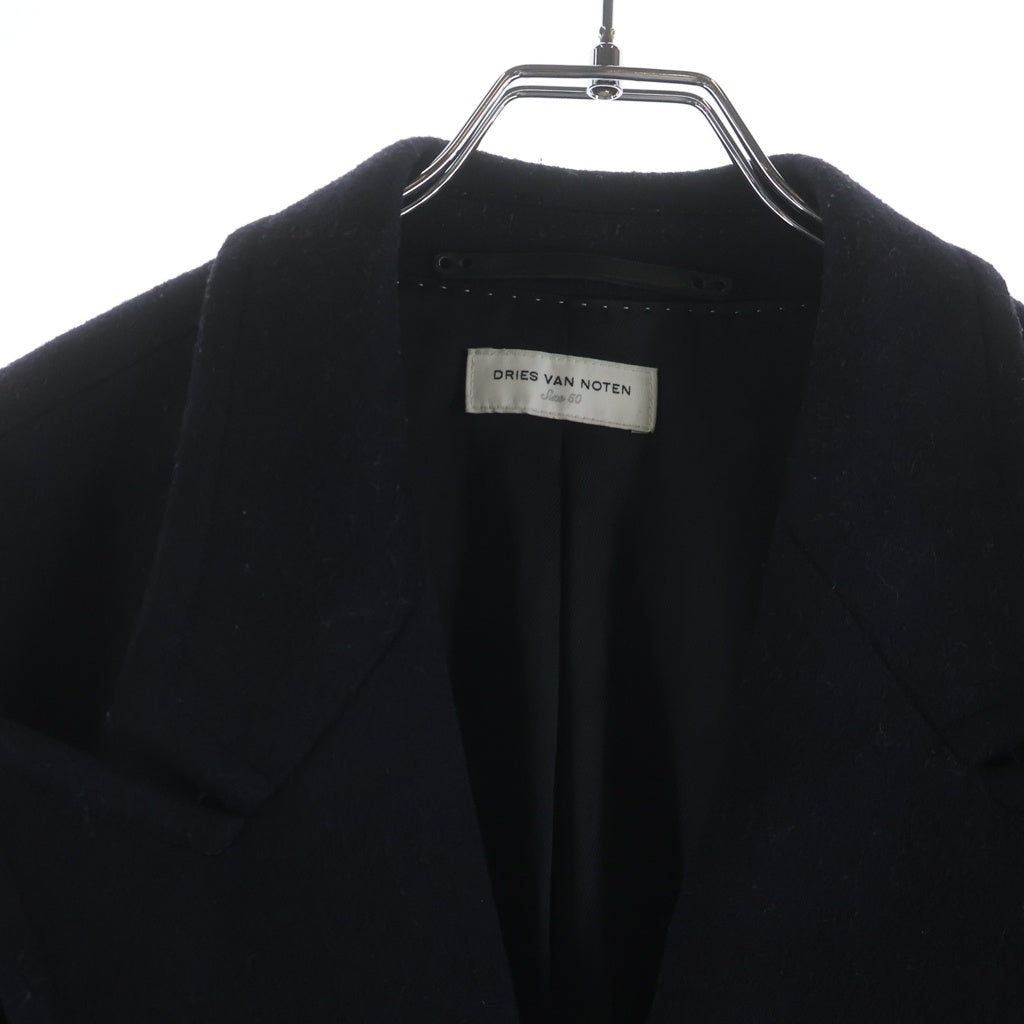 DRIES VAN NOTEN(ドリスヴァンノッテン) ウール チェスターコート ネイビー RODNEY-B ※サンプル品
