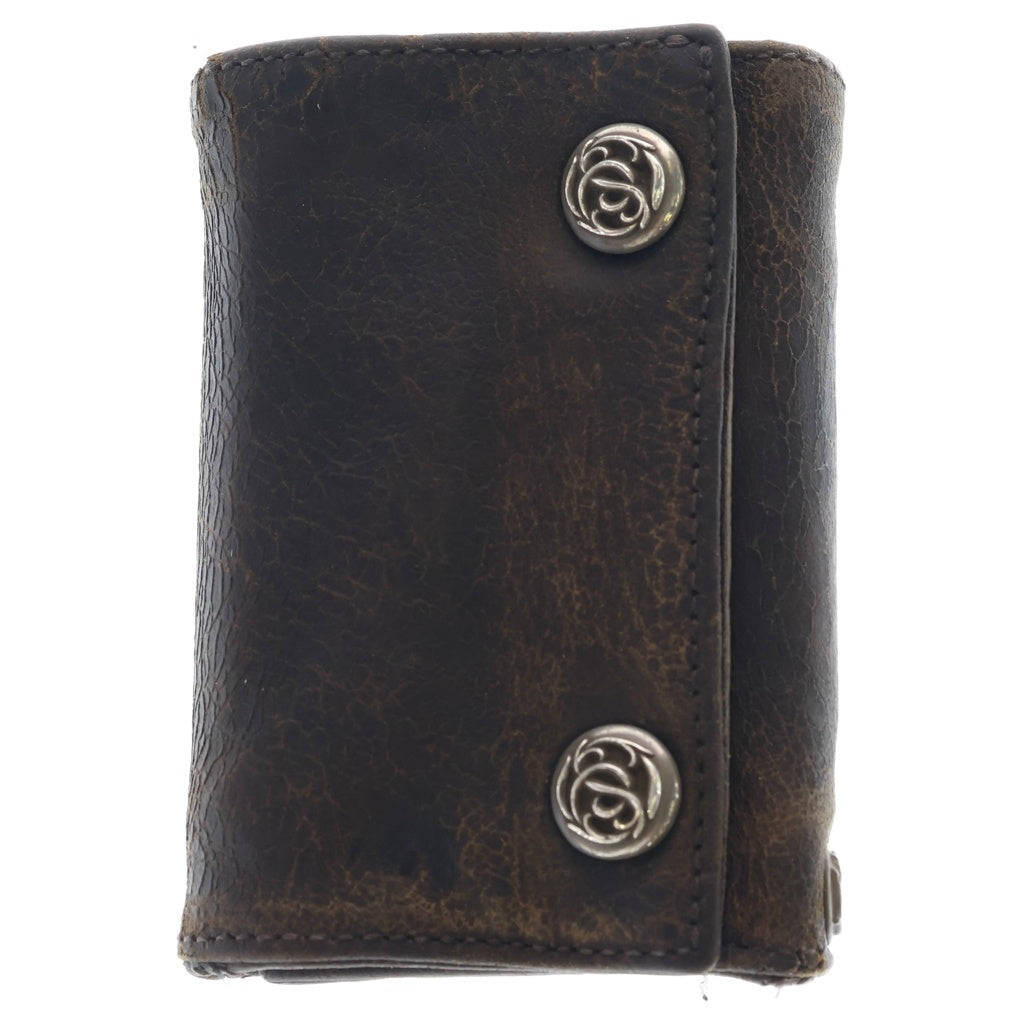 CHROME HEARTS(クロムハーツ) 3FOLD 3フォールド フローラルボタン レザーウォレット 財布 カモ