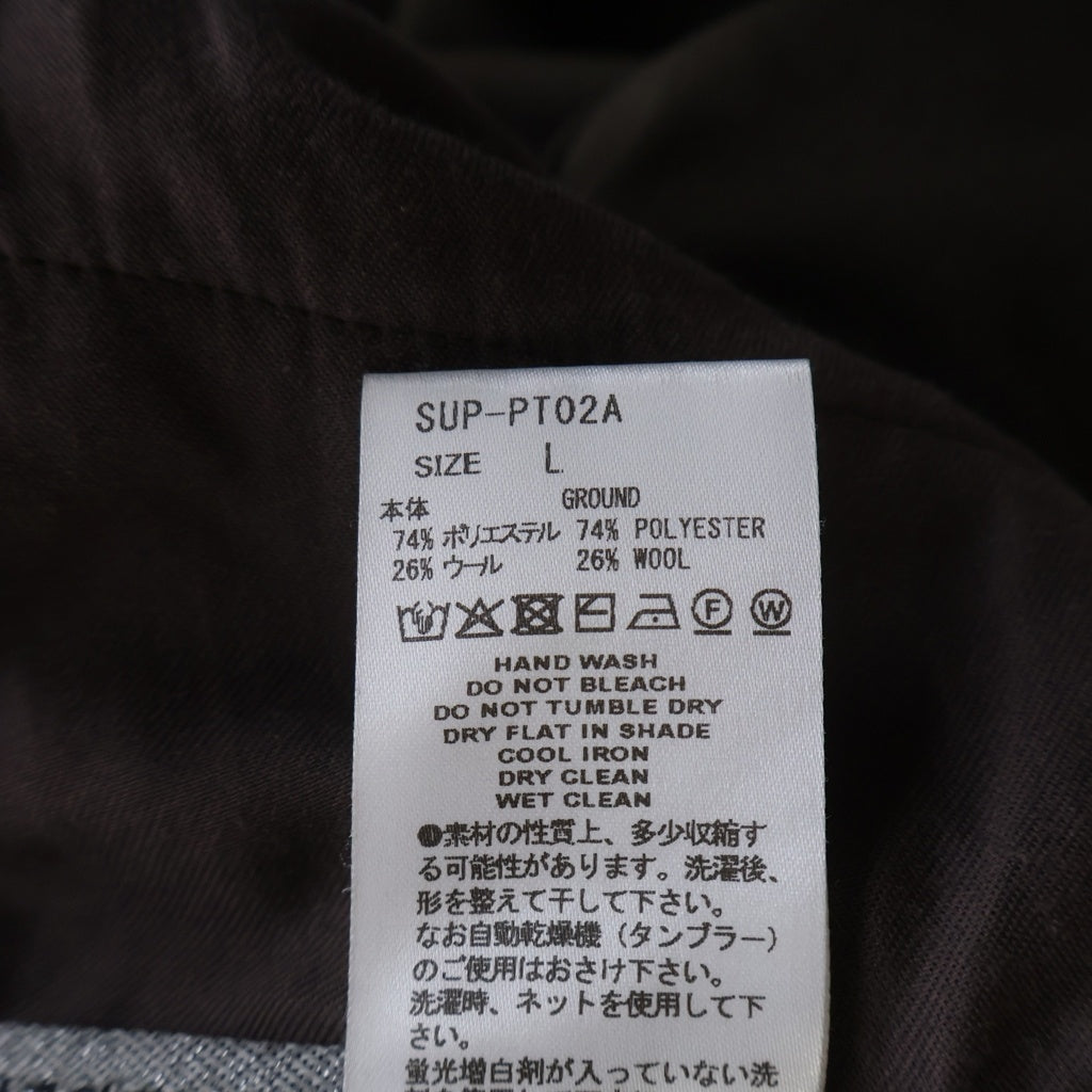 NO BRAND(ノーブランド) SUPPLY(サプライ)ワイドテーパードパンツ トラックパンツ ブラウン SUP-PT02A