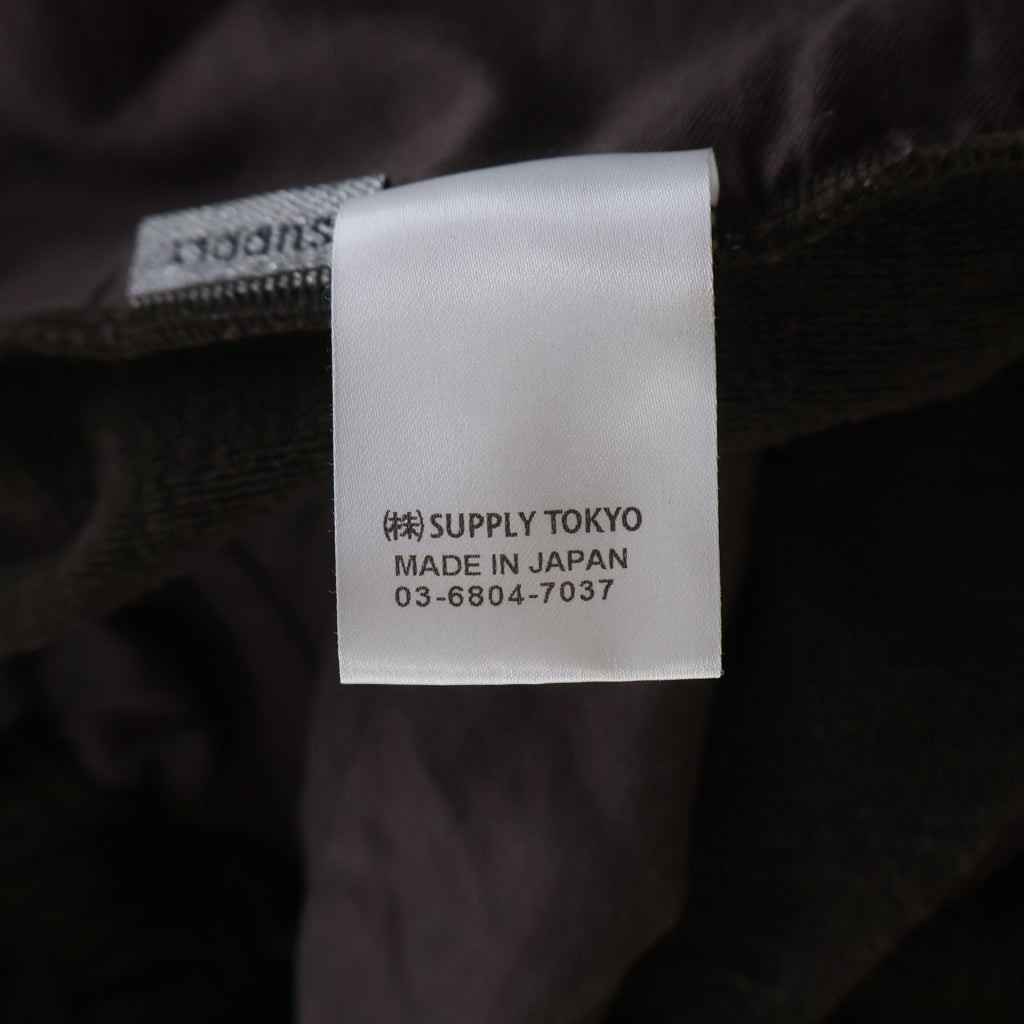 NO BRAND(ノーブランド) SUPPLY(サプライ)ワイドテーパードパンツ トラックパンツ ブラウン SUP-PT02A
