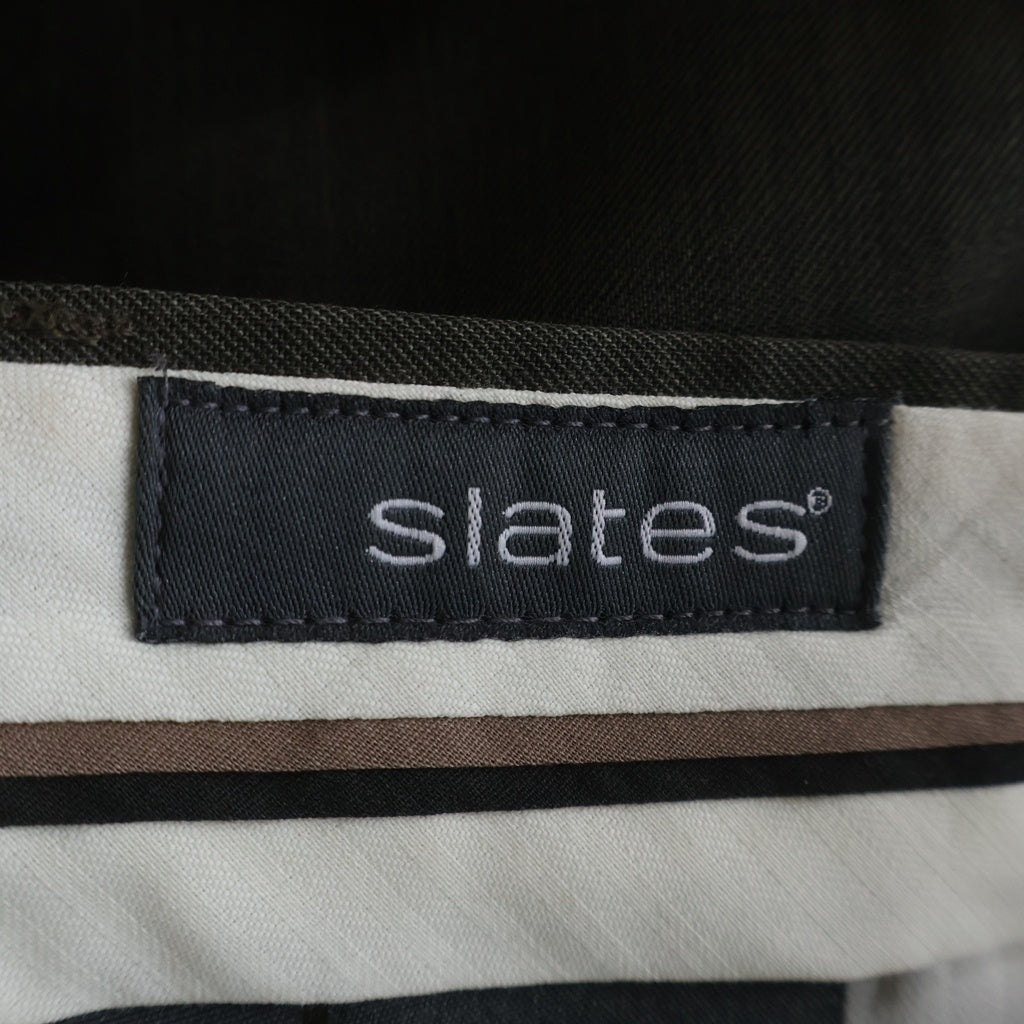 VINTAGE(ヴィンテージ) 90s slates 2Tuck Slacks ツータック スラックスパンツ カーキ 10825-2138
