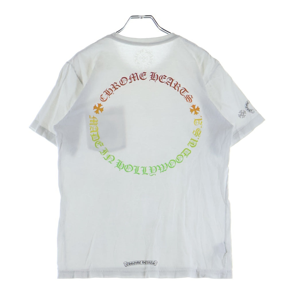CHROME HEARTS(クロムハーツ) BACK GRAD CIRCLE LOGO TEE バック グラデーション サークルロゴ クルーネック半袖Tシャツ カットソー ホワイト