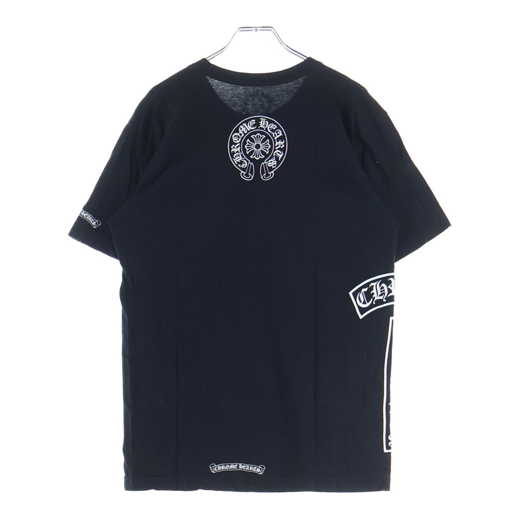 CHROME HEARTS(クロムハーツ) CH S/S フロントTバー バックホースシュープリント 半袖Tシャツカットソー ブラック