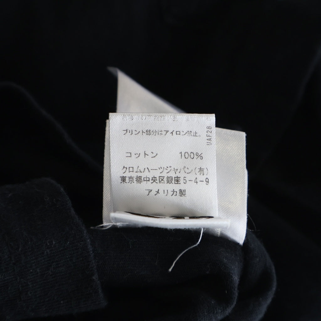 CHROME HEARTS(クロムハーツ) CH S/S フロントTバー バックホースシュープリント 半袖Tシャツカットソー ブラック
