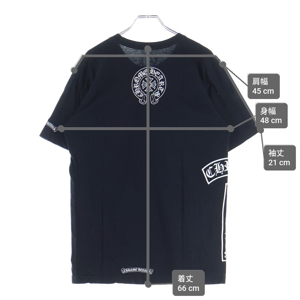 CHROME HEARTS(クロムハーツ) CH S/S フロントTバー バックホースシュープリント 半袖Tシャツカットソー ブラック