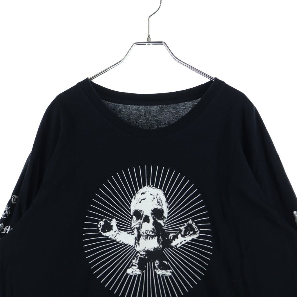 CHROME HEARTS(クロムハーツ) HARRIS TEETER L/S フロントフォティプリント クルーネック長袖カットソー ブラック