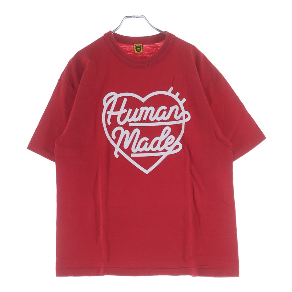 HUMAN MADE(ヒューマンメイド) 2 Color T-Shirt ブランドロゴプリント 半袖クルーネックカットソー レッド HM25CS038