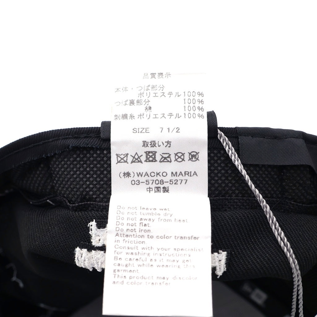 WACKO MARIA(ワコマリア) ×NEW ERA ニューエラ ロゴ刺繍 ベースボールキャップ 帽子 ブラック/ホワイト 25FW-WMA-CP01