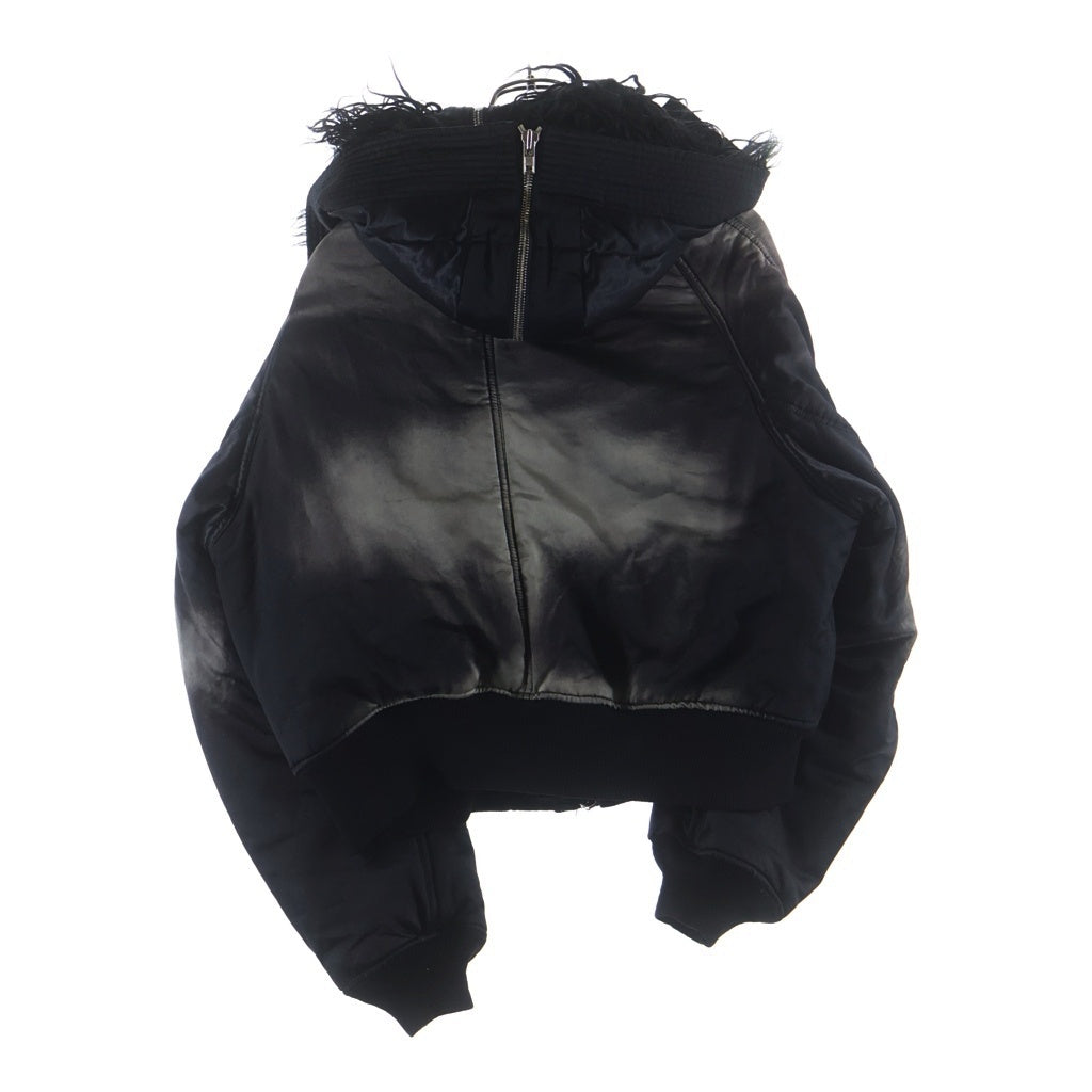 FILTH(フィルス) 25AW SUN FADED N2-B BOMBER JACET サンフーデット ボンバージャケット ジップアップ フーディ ファー ブラック 252FLBL-01
