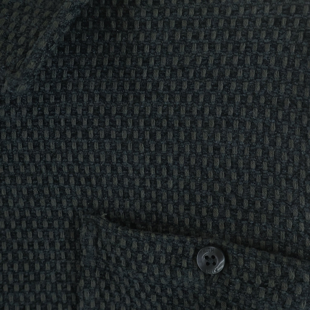 KITH(キス) Mixed Weave Apollo Shirt ロゴ刺? テクスチャードウィーブシャツ グレー 25‐050‐060‐0008‐3‐0
