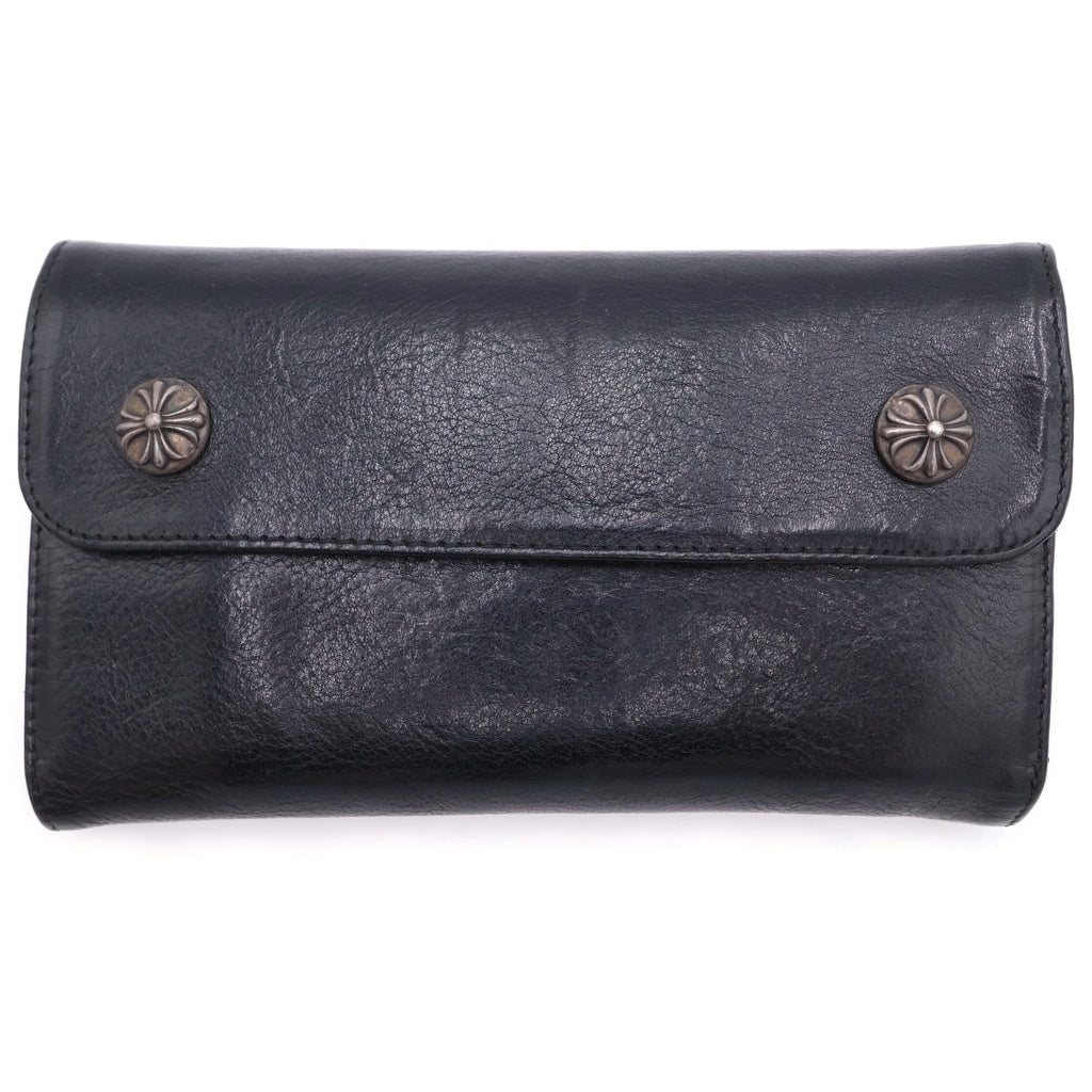 CHROME HEARTS(クロムハーツ) WAVE ウェーブ レザーウォレット 財布 ブラック
