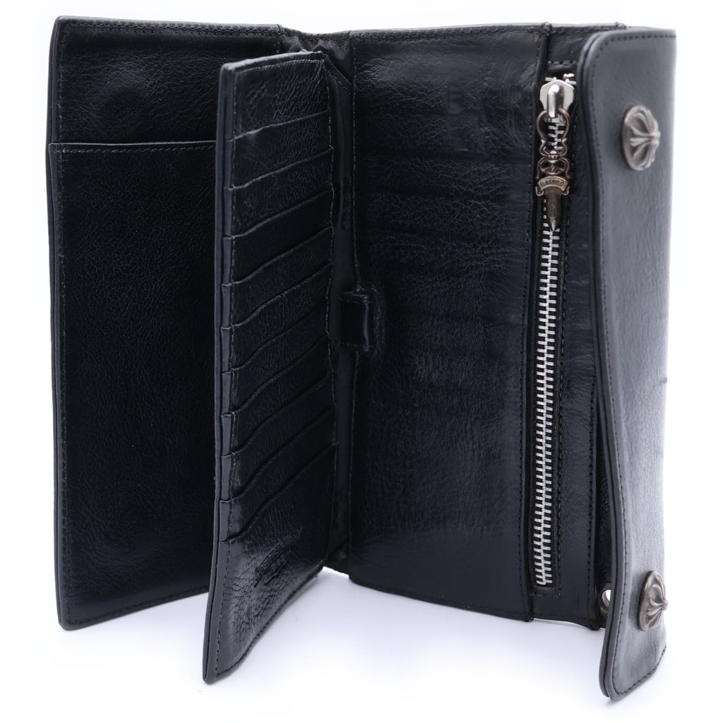 CHROME HEARTS(クロムハーツ) WAVE ウェーブ レザーウォレット 財布 ブラック