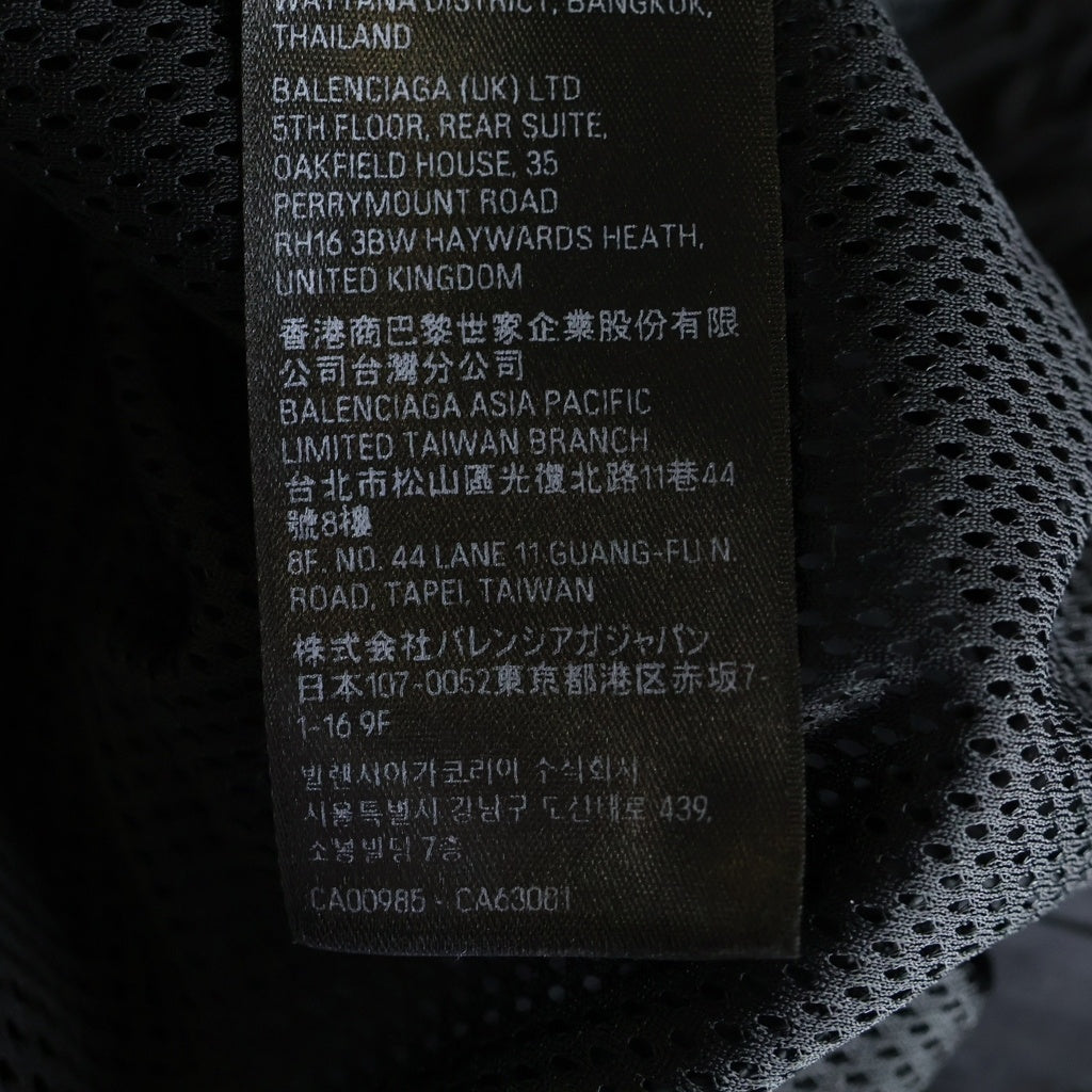 BALENCIAGA(バレンシアガ) 23AW 3B Sports Icon Track Jacket ロゴ フィールド ナイロン トラック ブルゾン ジャケット ブラック 763436 TNQ25