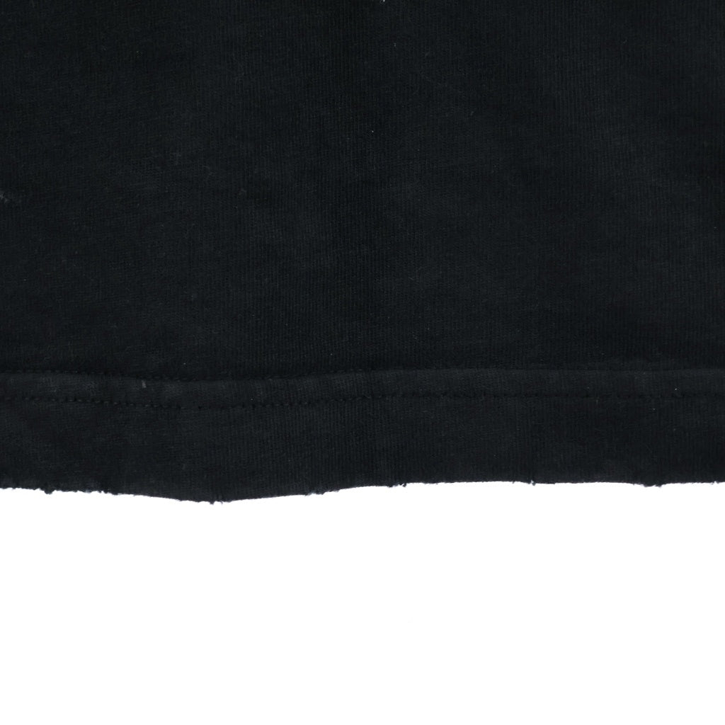 BALENCIAGA(バレンシアガ) 22AW SKATER OVERSIZED T-shirt skater クラッシュド ワッペン デストロイ加工 クルーネック半袖Tシャツカットソー ブラック 739027 T0VA7