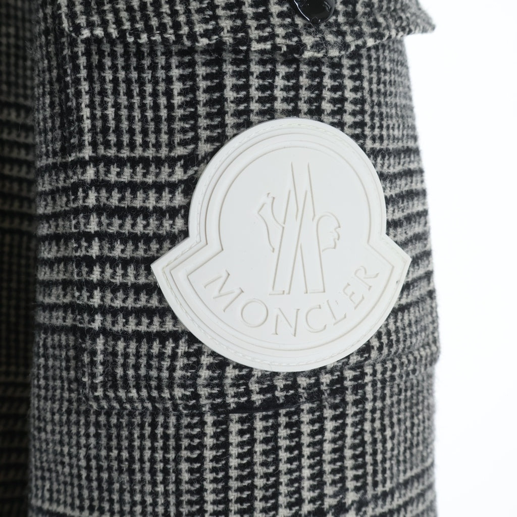 MONCLER(モンクレール) 19AW BLIN E20914182785 ブリン グレンチェック柄 ダウンジャケット グレー
