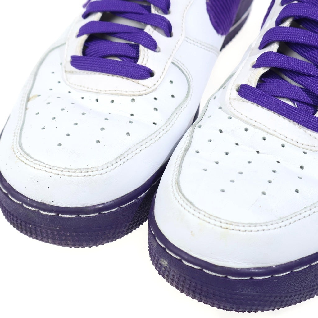 NIKE(ナイキ) Air Force 1 Low 07 EMB White and Court Purple DB0264-100 エアフォース1 ロー 07 EMB ホワイト アンド コートパープ ホワイト US20/38cm