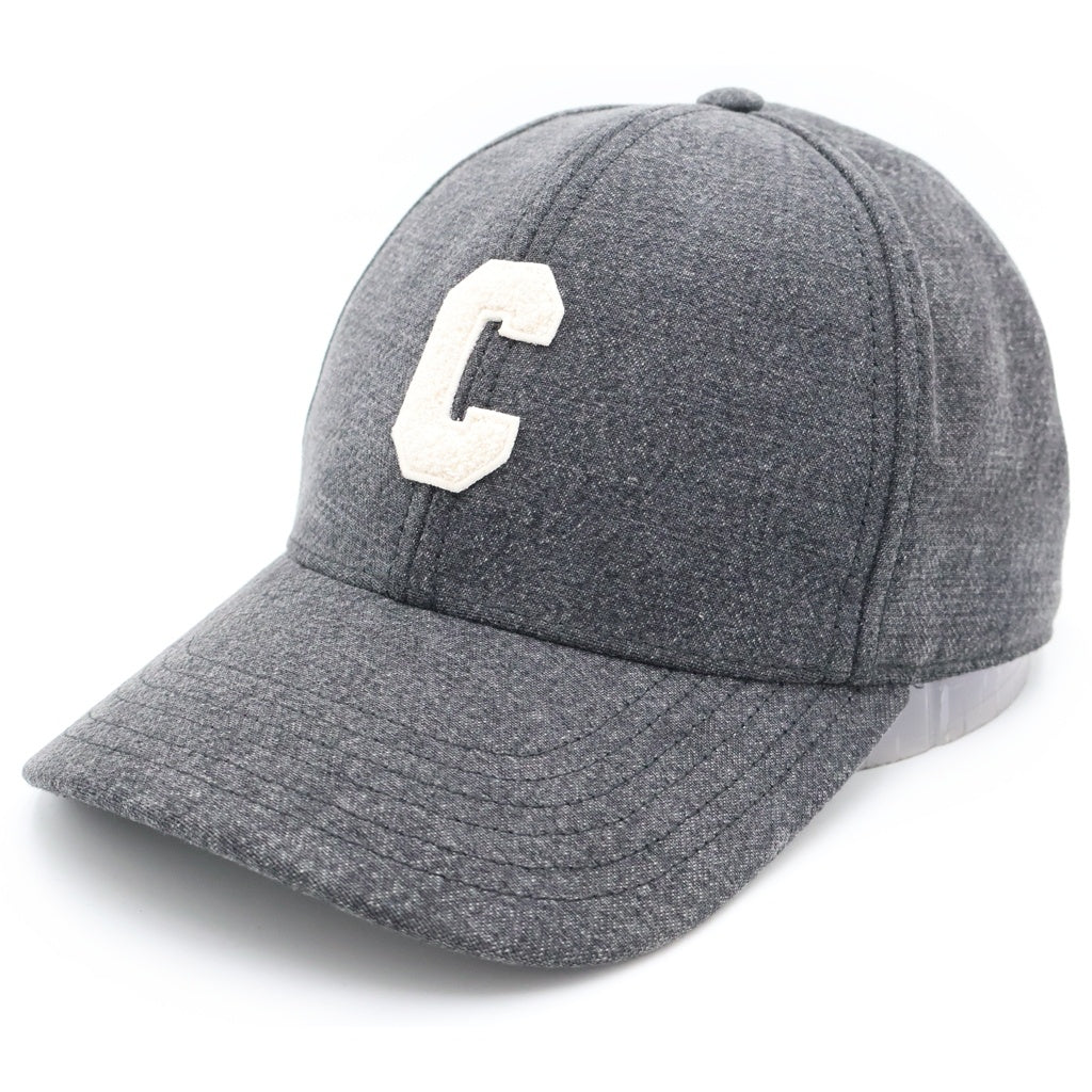 CELINE(セリーヌ) Initial Cap 2AUY8932F フロント イニシャルロゴ ベースボールキャップ 帽子 グレー