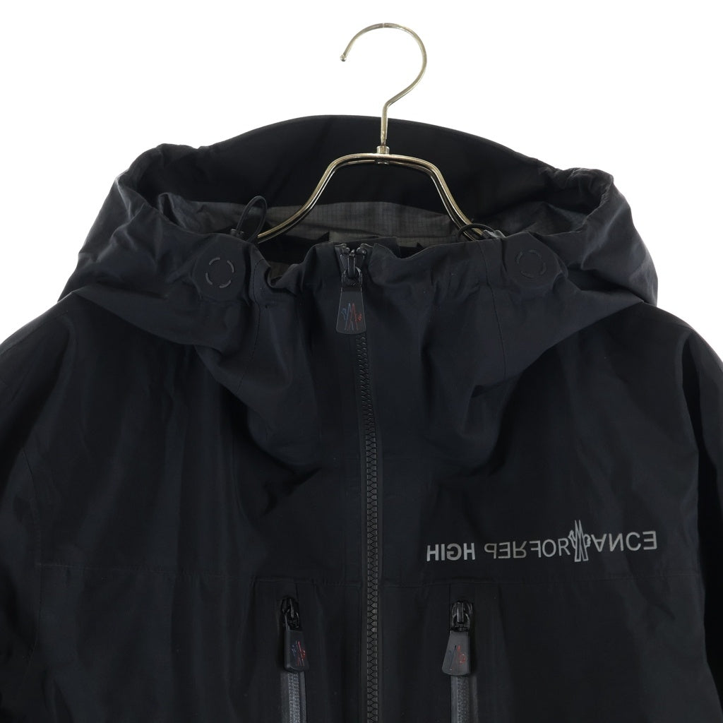 MONCLER(モンクレール) 21AW× RHC Ron Herman MOIRANS G20971A00034 アールエイチシー ロンハーマン別注 モワラン フロントロゴプリント ナイロンマウンテンジャケット ブラック