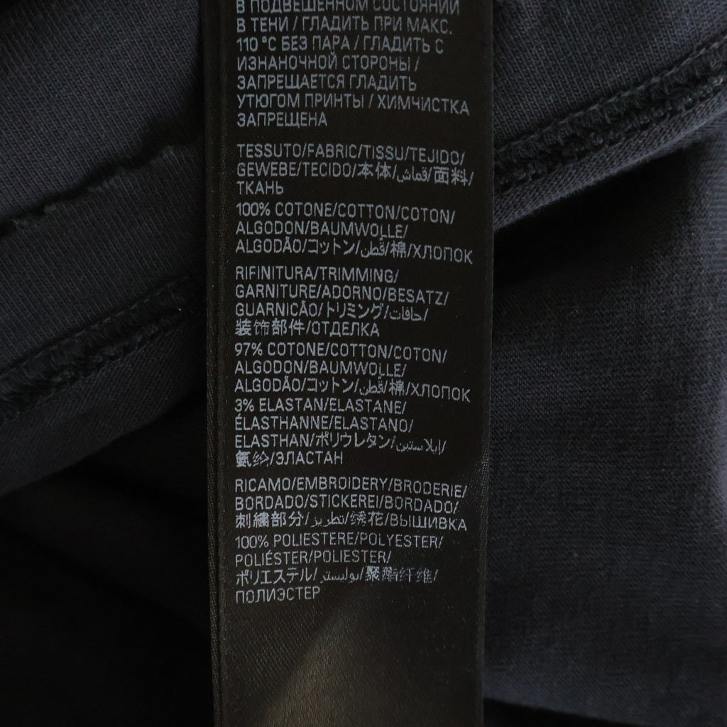 BALENCIAGA(バレンシアガ) 24SS Paris Liberty 764235 TQVR9 パリス リバティ ダメージ加工 クルーネック半袖Tシャツ カットソー ブラック