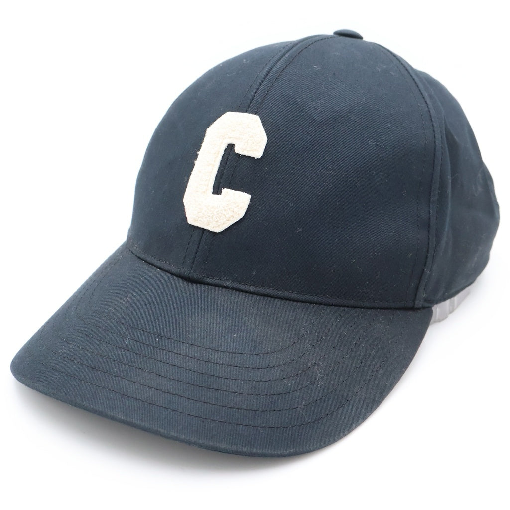 CELINE(セリーヌ) Initial Cap 2AUY8969P フロント イニシャルロゴ ベースボールキャップ 帽子 ネイビー