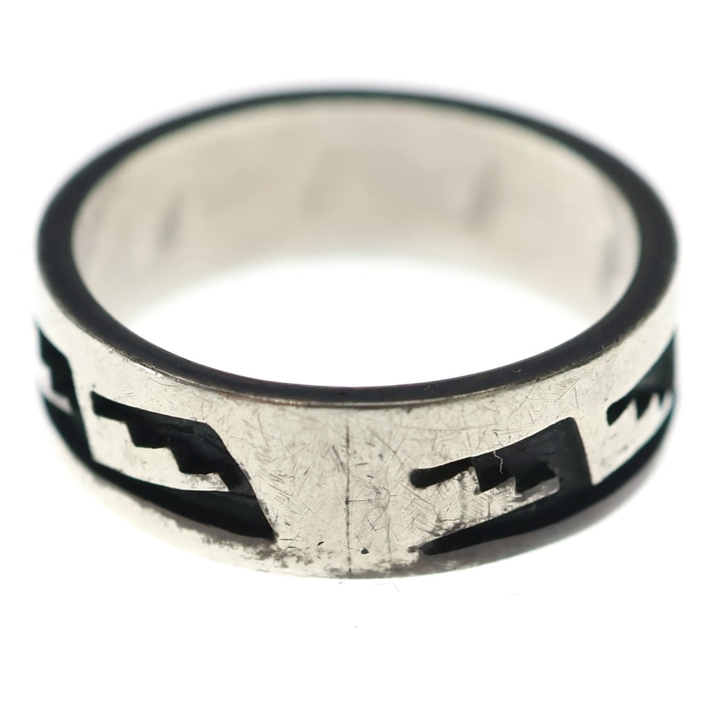 INDIAN JEWELRY(インディアンジュエリー) KENDRICK LOMAYESTEWA TRIBAL DESIGN IRISH RING トライバルデザイン ホピ族 リング シルバー