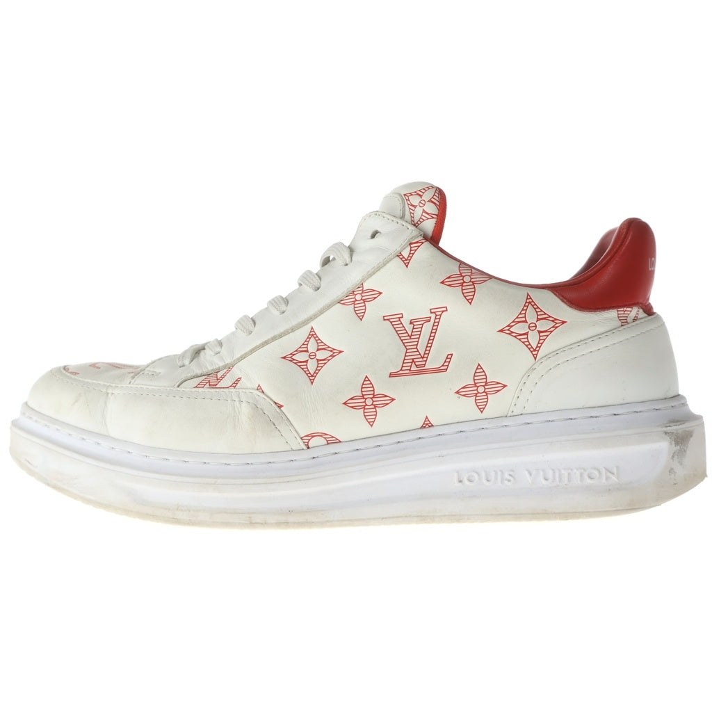 LOUIS VUITTON(ルイヴィトン) ビバリーヒルズ ライン モノグラム レザーローカットスニーカー ホワイト/レッド