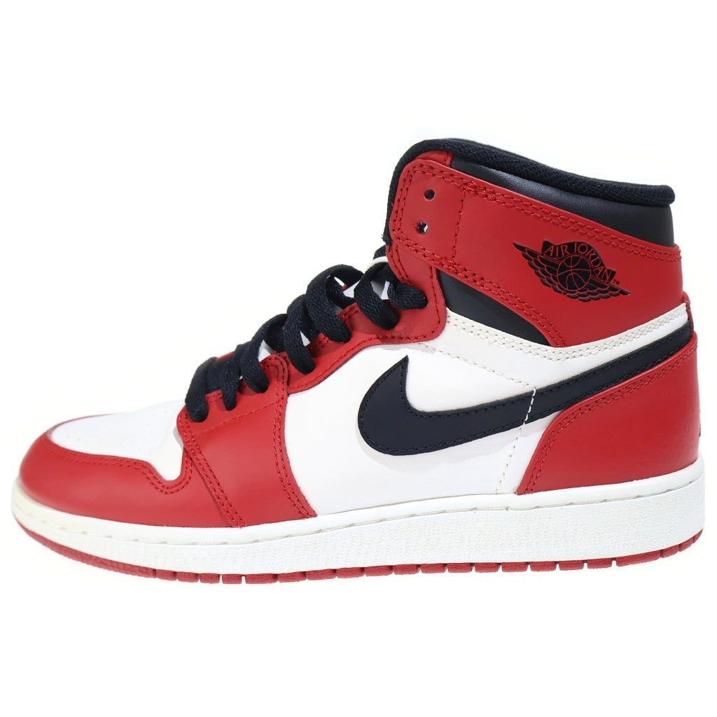 NIKE(ナイキ) GS Air Jordan 1 Retro Chicago GS エアジョーダン1 レトロ シカゴ US6Y/24cm レッド 332558 163 レディース