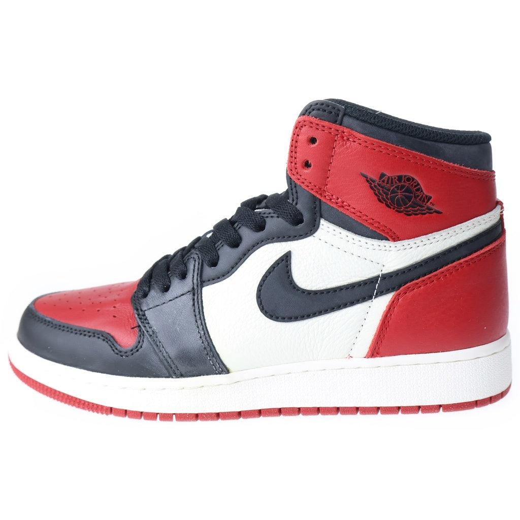 NIKE(ナイキ) GS Air Jordan 1 Retro High Bred Toe GS エアジョーダン1 レトロ ハイ ブレッドトゥ ハイカットスニーカー レッド レディース US6.5Y/24.5cm 575441-610