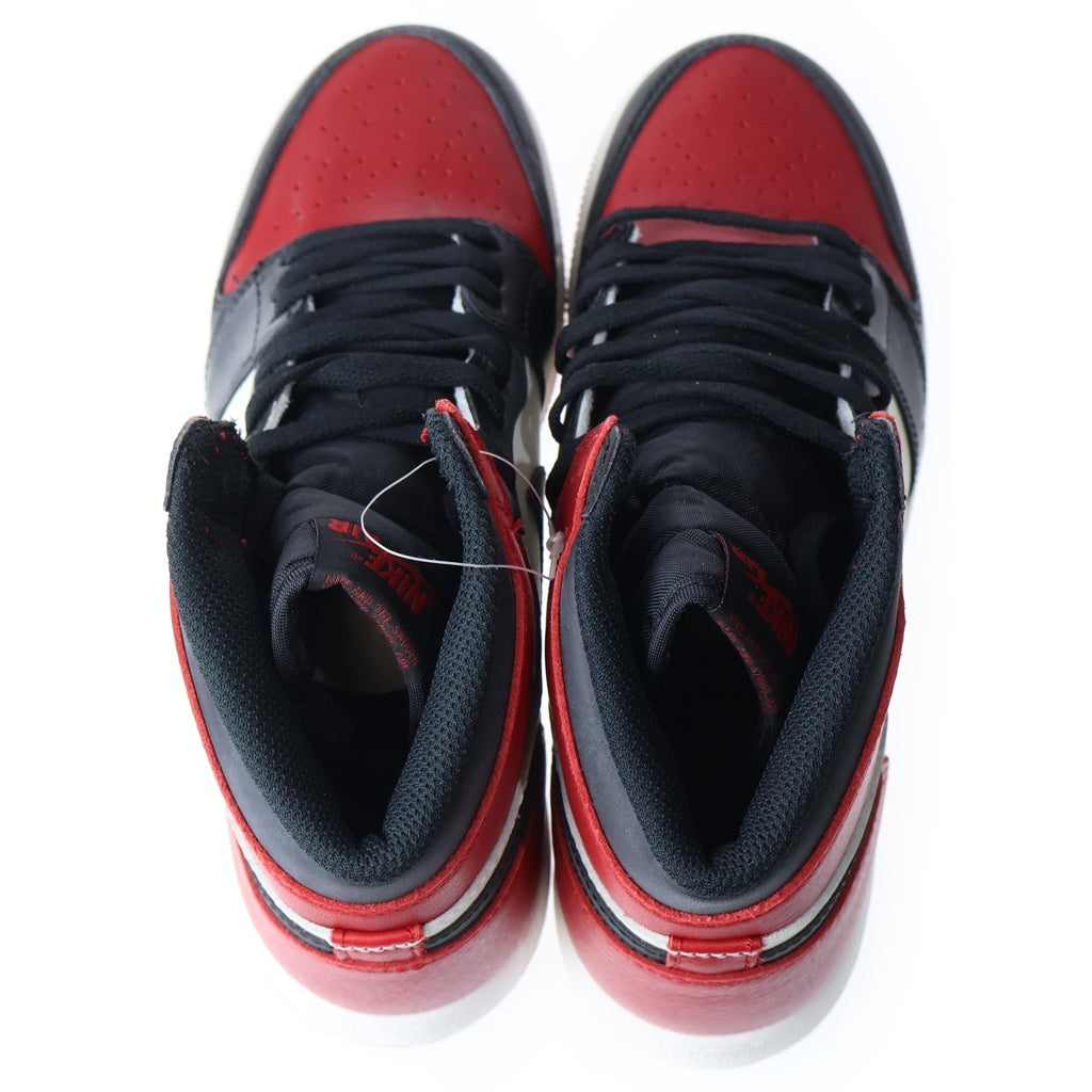NIKE(ナイキ) GS Air Jordan 1 Retro High Bred Toe GS エアジョーダン1 レトロ ハイ ブレッドトゥ ハイカットスニーカー レッド レディース US6.5Y/24.5cm 575441-610
